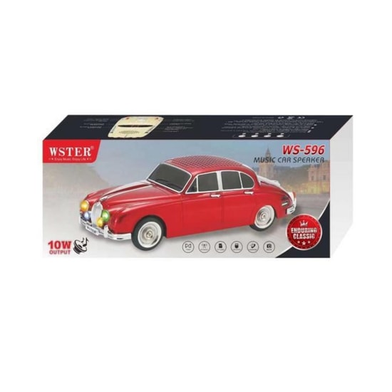 Nettech WS-596 Nostaljik Araba Bej Bluetooth Hoparlör (NT-114352) - FM Radyo, MP3 Çalar, Şarjlı, USB/TF Kart Desteği