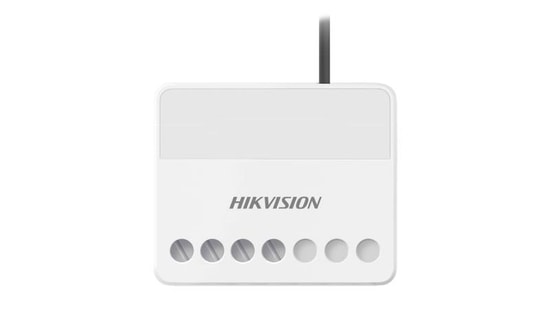 Hikvision DS-PM1-O1H-WE Kablosuz Switch Röle Modülü - 868 MHz, 1600m Mesafe, 220V AC, AX Pro Serisi, Beyaz