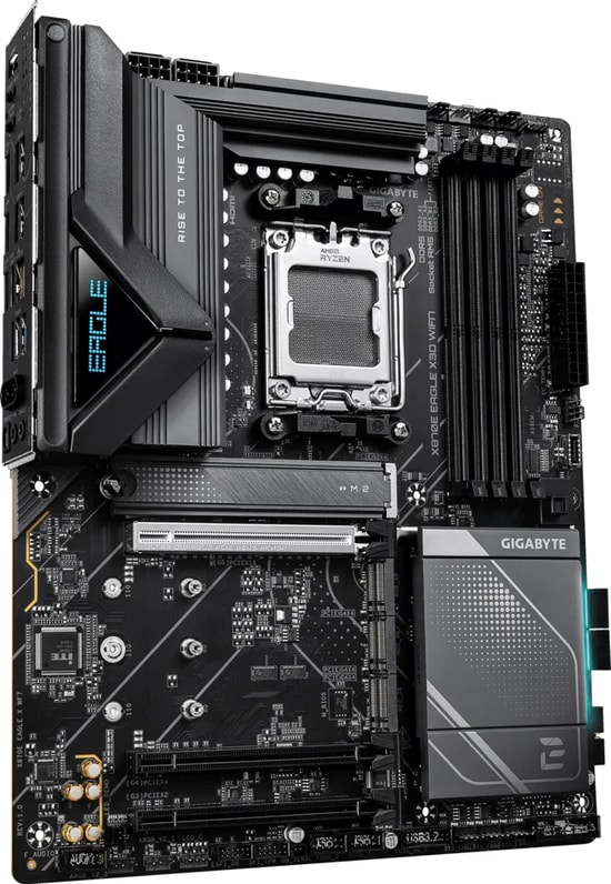 Gigabyte X870E Eagle X3D WIFI7 AM5 DDR5 ATX Anakart - 9000MHz (OC), 4xM.2, USB4, HDMI, DP, 2.5GbE LAN, Wi-Fi 7