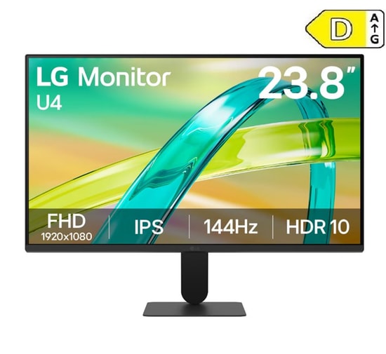 LG 24 24U411B-BAPD IPS Full HD Monitör - 1920x1080, 144Hz, 5ms, VGA, HDMI, AMD FreeSync, VESA Destekli Siyah