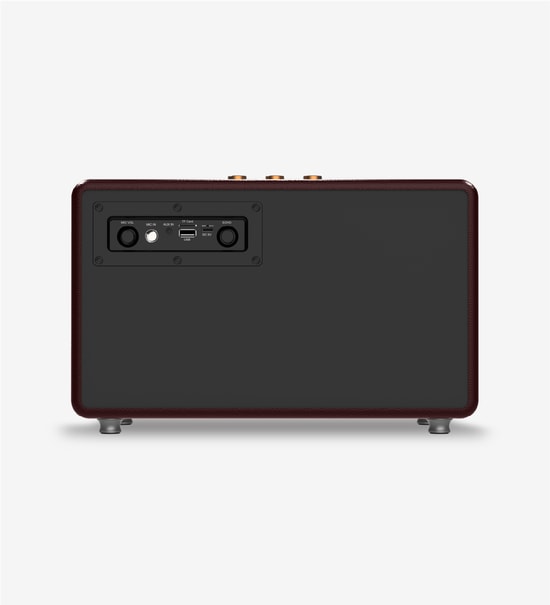 LinkTech M408 Premium Mikrofonlu 100W Retro Bluetooth Hoparlör - Güçlü Bas, Siyah, TWS, USB/TF, AUX, Type-C, 7000mAH Pil