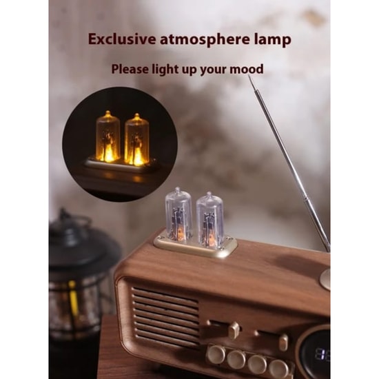 Music Apollo AS32 Kahverengi Nostalji Speaker Kablosuz Hoparlör (NT-119325) - FM Radyo, Stereo Ses, Ahşap Tasarım