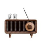 Music Apollo B9 Kahverengi Nostalji Radyo Kablosuz Hoparlör (NT-119323) - FM Radyo, Stereo Ses, Nostaljik Tasarım
