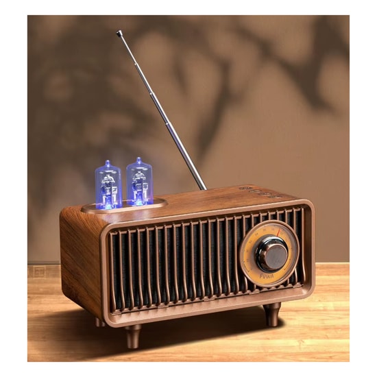 Music Apollo B9 Kahverengi Nostalji Radyo Kablosuz Hoparlör (NT-119323) - FM Radyo, Stereo Ses, Nostaljik Tasarım