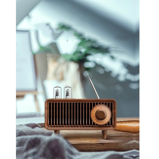 Music Apollo B9 Kahverengi Nostalji Radyo Kablosuz Hoparlör (NT-119323) - FM Radyo, Stereo Ses, Nostaljik Tasarım