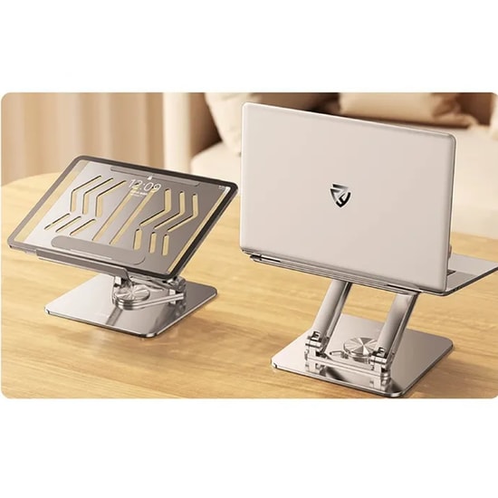 Rtako RS-CP84 Gri Tablet-Laptop 360 Derece Döner Braket Stand - Alüminyum Malzeme, İthalatçı Garantili (RS-CP84 GRI)
