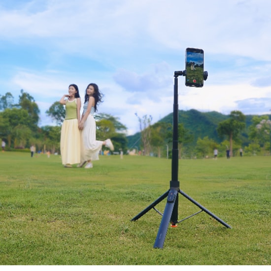 Rtako AB226 Siyah Telefon Multi-Function Tripod Standı (NT-119331) - Alüminyum, Bluetooth Kumandalı, 10m Menzil