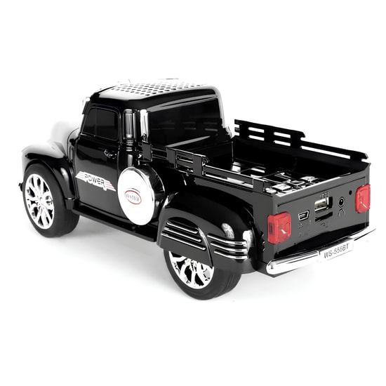 Nettech Wster WS-558BT Siyah Car Speaker NT-117131 - Kablosuz Bluetooth Hoparlör, Stereo Ses, FM Radyo, Led Işıklı