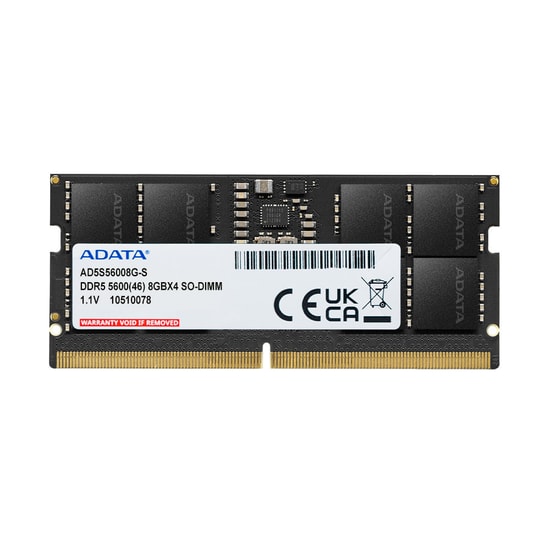Adata Premier 8GB 5600MHz DDR5 SODIMM Notebook Ram (AD5S56008G-B) - CL46, 1.1V, Yüksek Performanslı Bellek