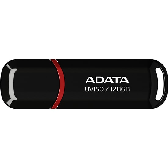 Adata UV150 128GB USB 3.2 Siyah Flash Bellek (AUV150-128G-RBK) - 100MB/s Okuma, USB 3.2 Gen1 Hız, Kapaklı Tasarım