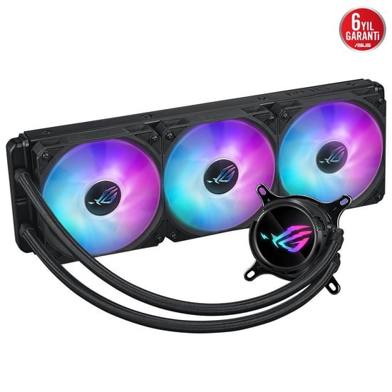 Asus ROG STRIX LC III 360 ARGB Siyah İşlemci Sıvı Soğutucu - 360mm Radyatör, 3x120mm Fan, 6 Yıl Garanti