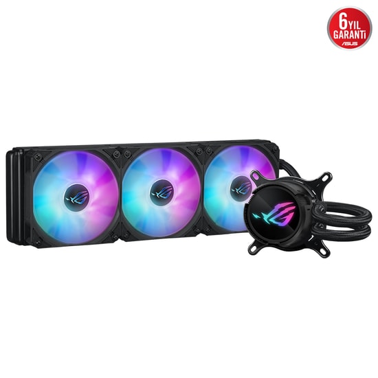 Asus ROG STRIX LC III 360 ARGB Siyah İşlemci Sıvı Soğutucu - 360mm Radyatör, 3x120mm Fan, 6 Yıl Garanti