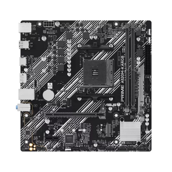 Asus PRIME A520M-K ARGB DDR4 Anakart: AMD AM4, 5100MHz OC, M.2, HDMI, DisplayPort, Aura Sync, Micro ATX Form Faktör