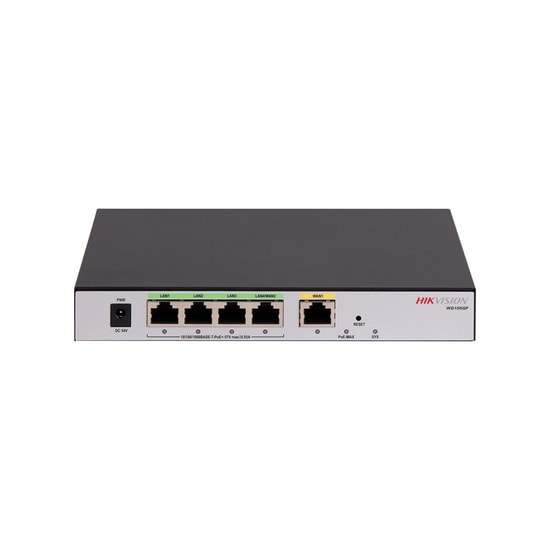 Hikvision DS-3WG105GP-SI Yönetilebilir Gigabit Router - 5 Port, 1Gbps, 100 Kullanıcı, 60W PoE, VPN, Metal Kasa