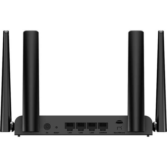 Ruijie Reyee RG-EW300T 4G LTE Sim Kart Destekli Router - 300Mbps, 2.4GHz WiFi 4, 4 Port, 4x Anten, Masaüstü