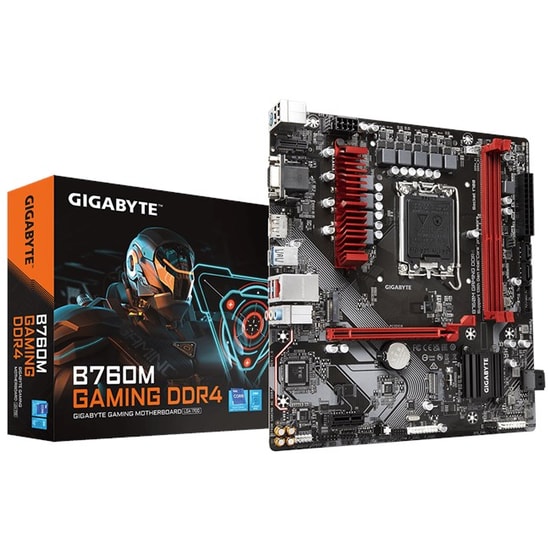 Gigabyte B760M-GAMING-DDR4 Anakart - LGA1700, DDR4 5333MHz, 2x M.2, PCIe 4.0, USB 3.2, 2.5GbE LAN, MicroATX
