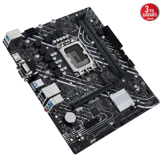 Asus PRIME H610M-D D4 LGA1700 DDR4 Anakart - Intel H610, 3200MHz, HDMI, VGA, M.2, USB 3.2, COM Port, mATX