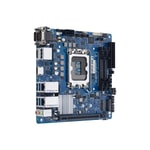 Asus H610I-EM-A INTEL H610 LGA1700 DDR4 Mini ITX Anakart - 2xHDMI, 2xVGA, 1xDP, 2xM.2, USB 3.2, 64GB DDR4 Destekli