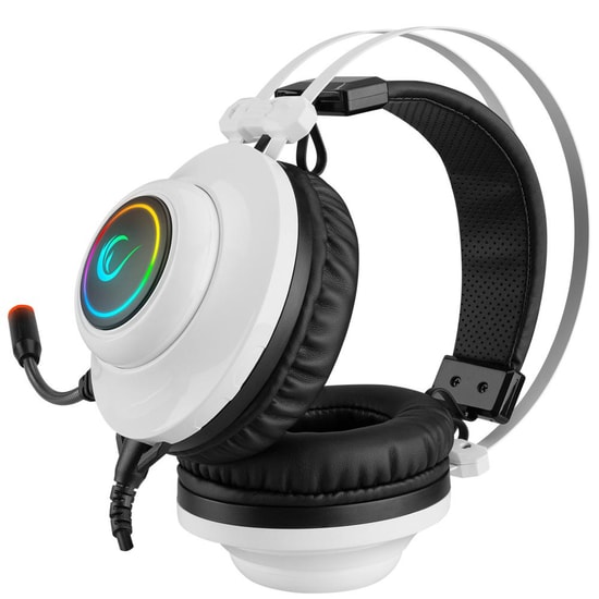 Rampage RM-K1 PULSAR Beyaz 7.1 Surround RGB Gaming Kulaklık (RM-K1-BEYAZ) - USB, Titreşim, 220cm Kablo, Mikrofonlu