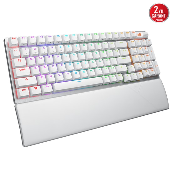 Asus ROG STRIX SCOPE II 96 WL/NX SNOW BEYAZ Oyuncu Klavyesi - 3 Mod Bağlantı, NX Snow Switch, Türkçe Q, RGB