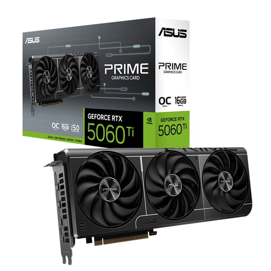 Asus Prime GeForce RTX 5060 Ti OC 16GB GDDR7 Ekran Kartı (PRIME-RTX5060TI-O16G) - 128 Bit, DLSS 4, HDMI, 3xDP