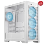 Asus TUF GAMING GT302 BEYAZ E-ATX Oyuncu Kasası - 360mm Radyatör, 407mm GPU, 4x140mm ARGB Fan, Temperli Cam Mesh