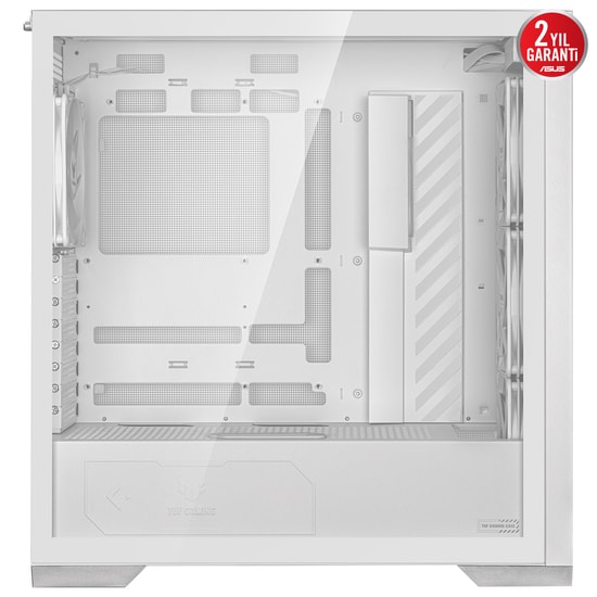 Asus TUF GAMING GT302 BEYAZ E-ATX Oyuncu Kasası - 360mm Radyatör, 407mm GPU, 4x140mm ARGB Fan, Temperli Cam Mesh