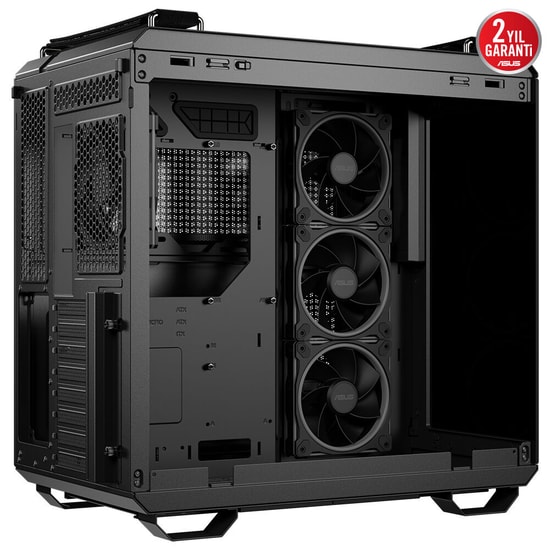 Asus TUF GAMING GT502 HORIZON SIYAH ATX Oyuncu Kasası - 360mm Radyatör, 400mm GPU, 4x ARGB Fan, Temperli Cam
