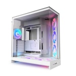 NZXT H9 Flow RGB+ Beyaz E-ATX Oyuncu Kasası (CM-H92FW-P1) - Dual-Chamber, 4 Fan, 420mm Radyatör, Temperli Cam