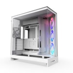 NZXT H9 Flow RGB Beyaz E-ATX Oyuncu Kasası (CM-H92FW-R1) - Dual-Chamber, Panoramik Cam, 420mm Radyatör Desteği