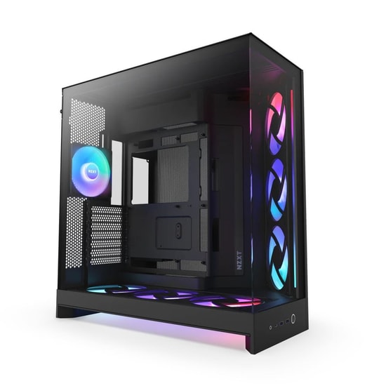 NZXT H9 Flow RGB+ Siyah E-ATX Oyuncu Kasası (CM-H92FB-P1) - Dual-Chamber, 420mm Radyatör Desteği, Temperli Cam