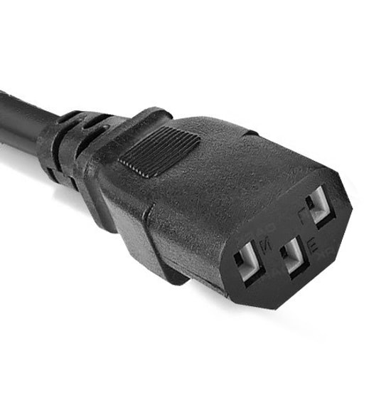 Dark DK-CB-PSC300 3 Metre Power Supply Güç Kablosu - C13-C14 Konnektör, 250V, Yüksek Kalite, Siyah Enerji Kablosu