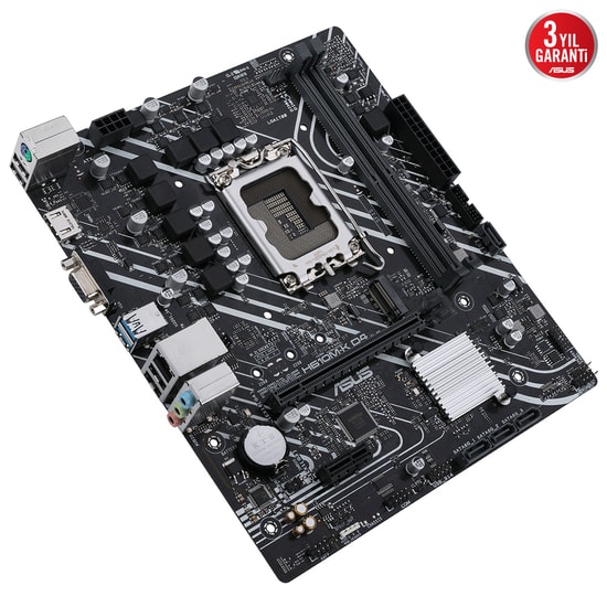 Asus PRIME H610M-K D4 LGA1700 DDR4 Anakart - Intel H610, 3200MHz, DP, HDMI, M.2, USB 3.2, mATX, Armoury Crate