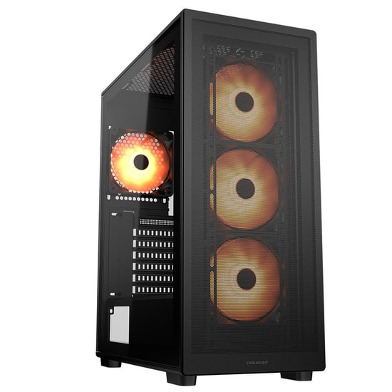 Cougar MX220 CGR-2AC8B-RGB 650W 80+ Mid Tower Siyah Oyuncu Kasası - 4x ARGB Fan, Temperli Cam, USB 3.2, Type-C