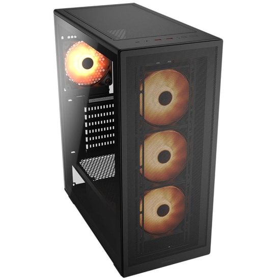 Cougar MX220 CGR-2AC8B-RGB 650W 80+ Mid Tower Siyah Oyuncu Kasası - 4x ARGB Fan, Temperli Cam, USB 3.2, Type-C