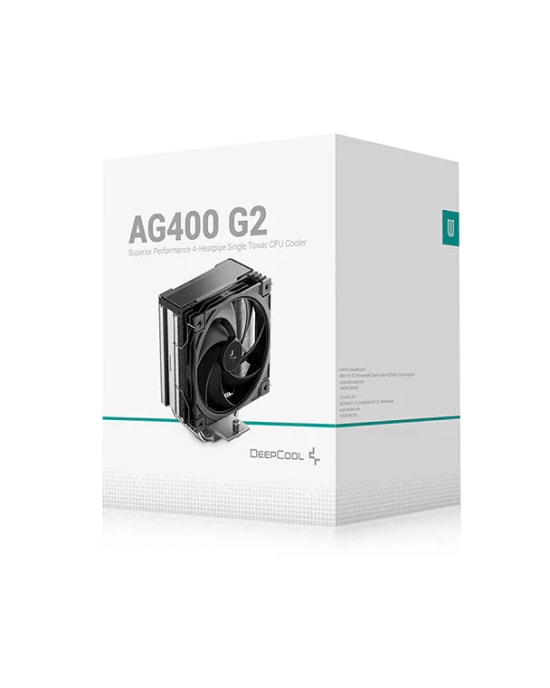 DeepCool AG400-G2 İşlemci Soğutucu - 92mm PWM Fan, 4 Isı Borusu, Intel LGA 1700/1851 ve AMD AM4/AM5 Uyumlu, 30.5 dB