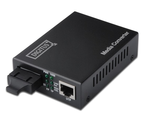 Digitus DN-82020-1 Medya Dönüştürücü - 10/100TX to 100FX, Multimode (SC), 1310nm, 2km'ye Kadar Veri İletimi