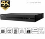 HiLook NVR-216MH-C/16P 16 Kanal 4K PoE Network Kayıt Cihazı - 8MP, H.265+, 2x8TB HDD Desteği, HDMI, VGA