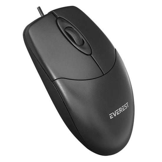 Everest KM-619 Siyah USB Kablolu Q Klavye Mouse Set - 1200 DPI Optik Mouse, Bilek Destekli, 105 Tuş Full Layout
