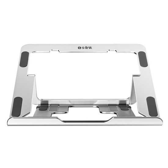 S-Link SL-AL11 Gümüş Alüminyum Katlanabilir Laptop Standı - 6 Açılı Ayarlanabilir, Kaymaz Yüzey, Portatif Tasarım