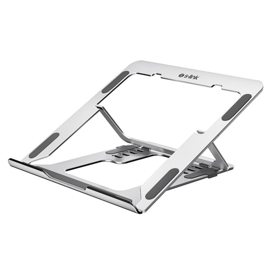 S-Link SL-AL11 Gümüş Alüminyum Katlanabilir Laptop Standı - 6 Açılı Ayarlanabilir, Kaymaz Yüzey, Portatif Tasarım