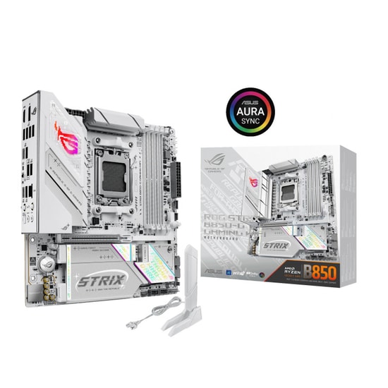 Asus ROG STRIX B850-G GAMING WIFI AM5 DDR5 Anakart - mATX, PCIe 5.0, 4xM.2, WiFi 7, 2.5G LAN, Aura Sync RGB