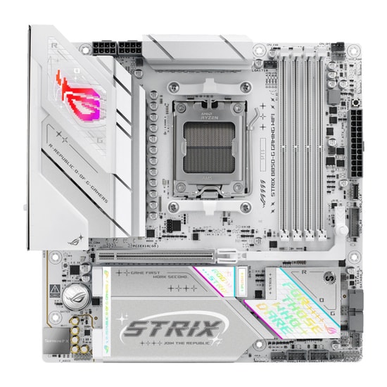 Asus ROG STRIX B850-G GAMING WIFI AM5 DDR5 Anakart - mATX, PCIe 5.0, 4xM.2, WiFi 7, 2.5G LAN, Aura Sync RGB