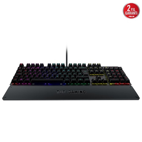 Asus TUF Gaming K3 Red Switch Mekanik Oyuncu Klavyesi (GAMING-K3-RD-TRQ) - RGB, Türkçe Q, Kablolu, USB, Metal Kasa