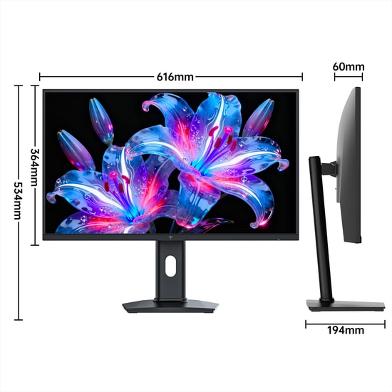 KTC H27T7P 27" QHD 210Hz 1ms IPS Oyuncu Monitörü - 2560x1440, Fast IPS, Adaptive Sync, HDMI, DP, Pivot Flat