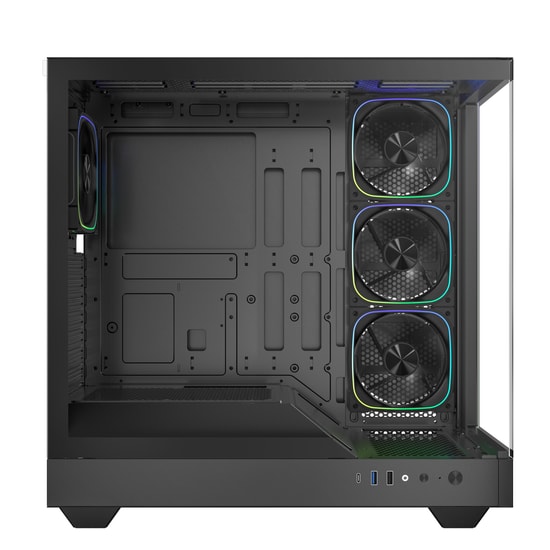BitFenix LEO Siyah 850W 80+ Bronze ATX 3.1 Kasa (BFC-LEO85KKGKK-4A) - 4x ARGB Fan, Temperli Cam, Mesh Panel, ATX