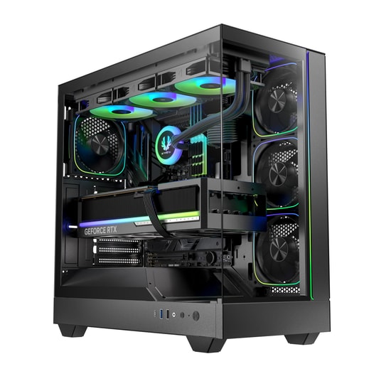 BitFenix LEO Siyah 850W 80+ Bronze ATX 3.1 Kasa (BFC-LEO85KKGKK-4A) - 4x ARGB Fan, Temperli Cam, Mesh Panel, ATX