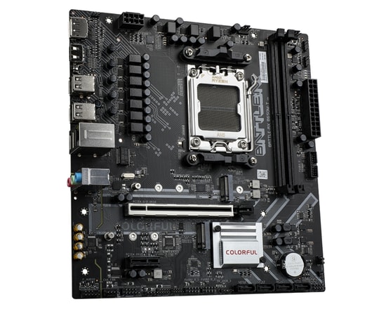 Colorful BATTLE-AX B650M-T V14 DDR5 7200MHz mATX Anakart - AM5, 96GB RAM, 2xM.2, PCIe 4.0, HDMI, B650MT-BATTLE-AX-V14