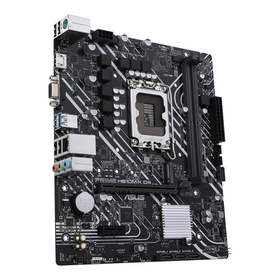 Asus Prime H610M-K D4 Anakart (PRIME-H610M-K-LGA1700-DDR4) - LGA1700, DDR4 3200MHz, HDMI, M.2, USB 3.2, Micro ATX