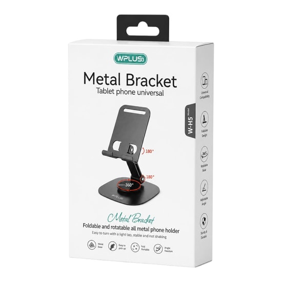 Nettech W-H5 Gri Ev-Ofis-Okul Telefon Standı (NT-119381) - Metal Malzeme, Masaüstü Kullanım, 24 Ay Garantili